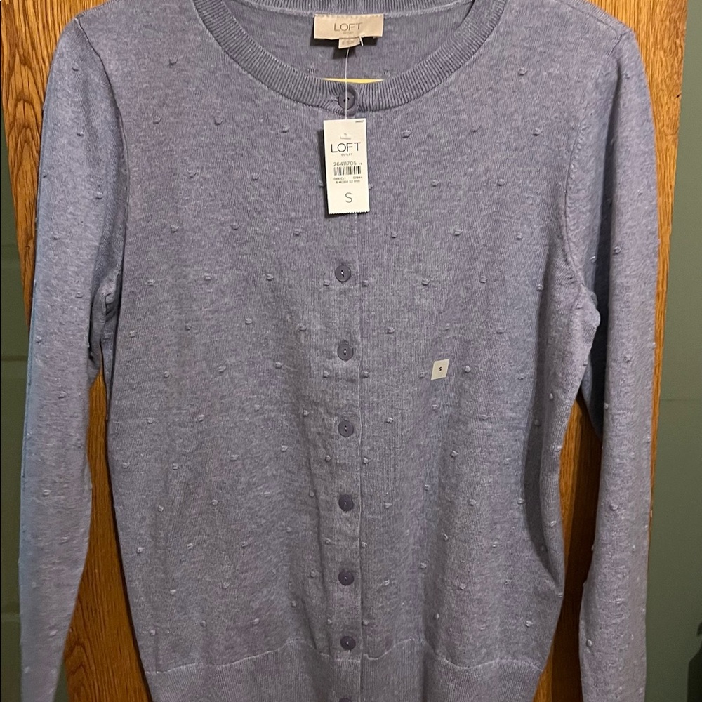Loft long sleeve button up sweater, Size S